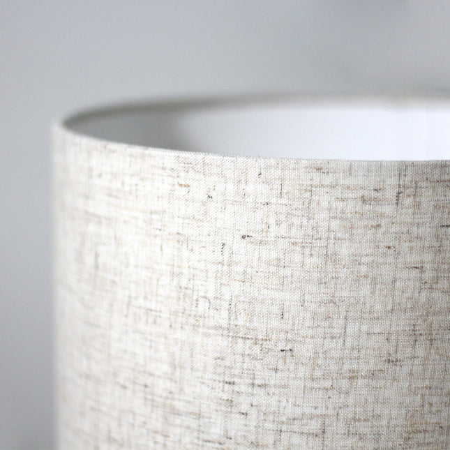 Tilda Floor Lamp with Hemp Rope Base and Linen Shade for Living Room Decor.