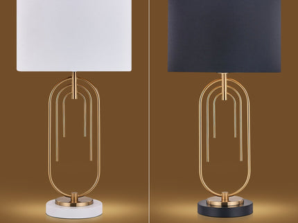 Fleur Table Lamp White Black Elegant Home Decor Light.