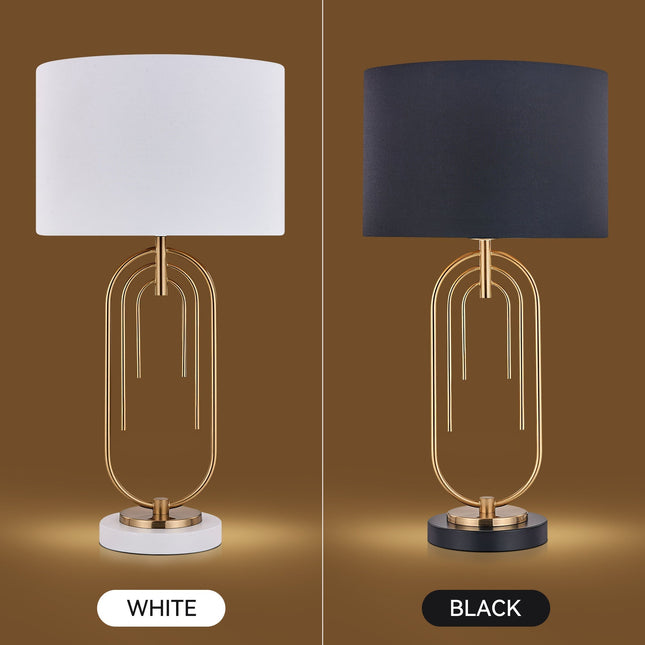 Fleur Table Lamp White Black Elegant Home Decor Light.