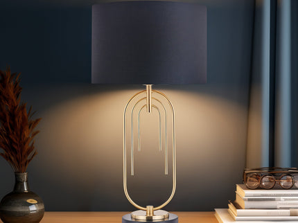 Fleur Table Lamp White Black Elegant Home Decor Light.