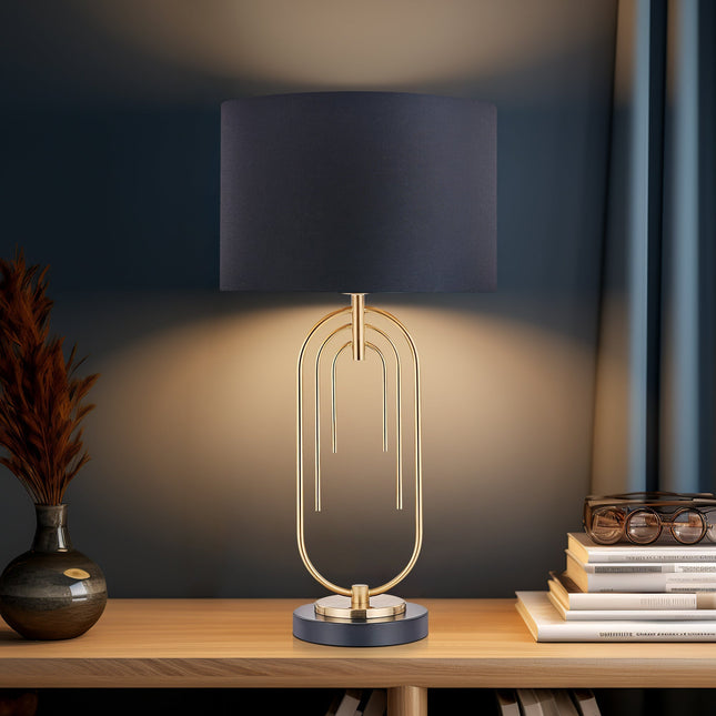 Fleur Table Lamp White Black Elegant Home Decor Light.