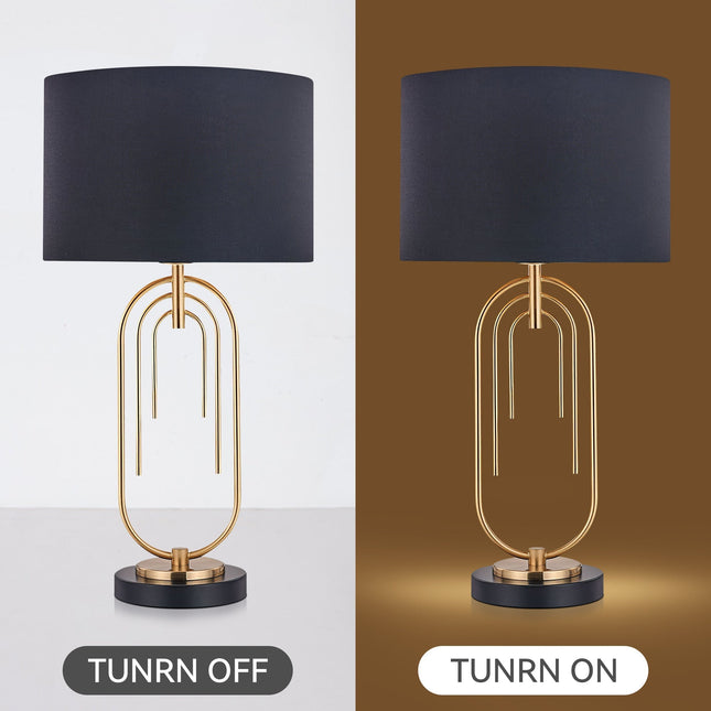 Fleur Table Lamp White Black Elegant Home Decor Light.