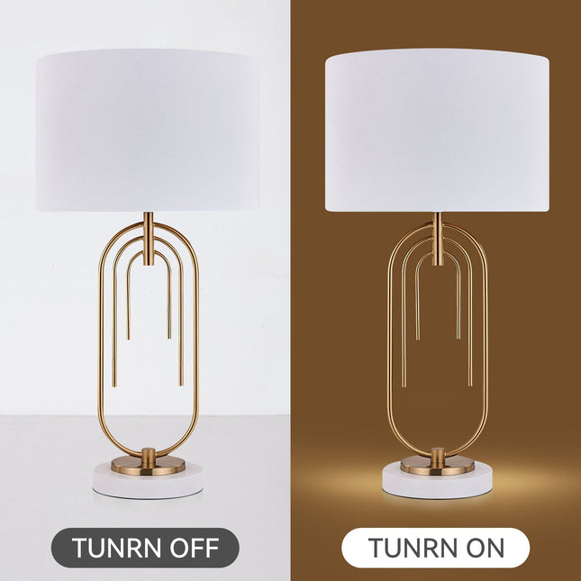 Fleur Table Lamp White Black Elegant Home Decor Light.