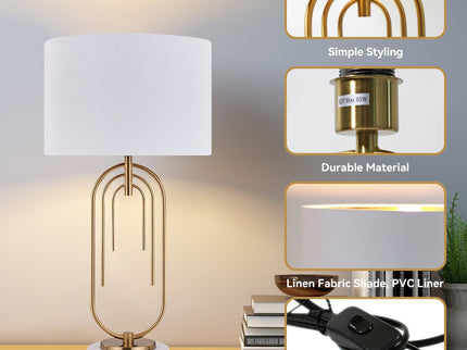 Fleur Table Lamp White Black Elegant Home Decor Light.