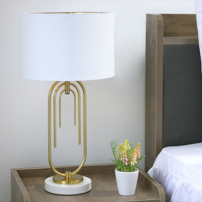 Fleur Table Lamp White Black Elegant Home Decor Light.