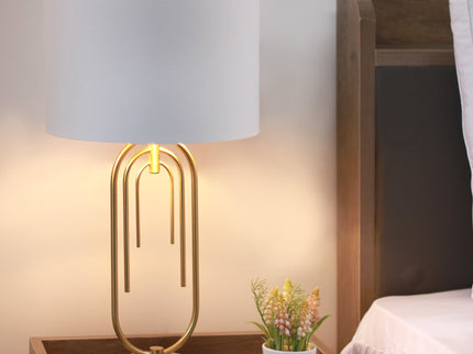 Fleur Table Lamp White Black Elegant Home Decor Light.