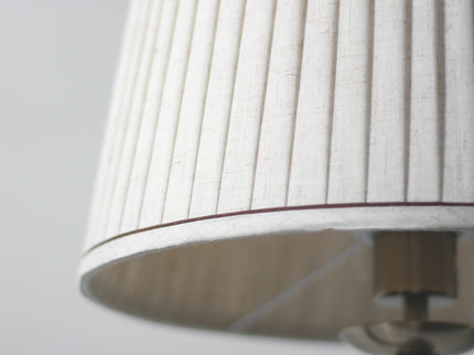 Nicollete Table Lamp with Brass Stand and Fabric Shade.