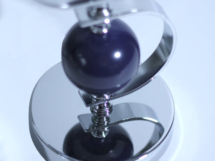Rialto Table Lamp Navy White Modern Accent Light for Living Room.