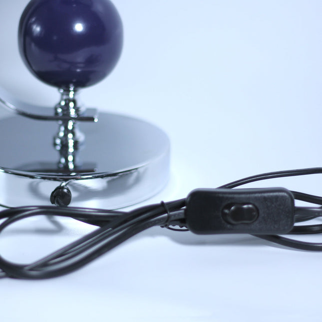 Rialto Table Lamp Navy White Modern Accent Light for Living Room.