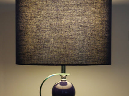 Rialto Table Lamp Navy White Modern Accent Light for Living Room.