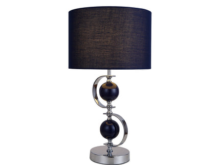 Rialto Table Lamp Navy White Modern Accent Light for Living Room.
