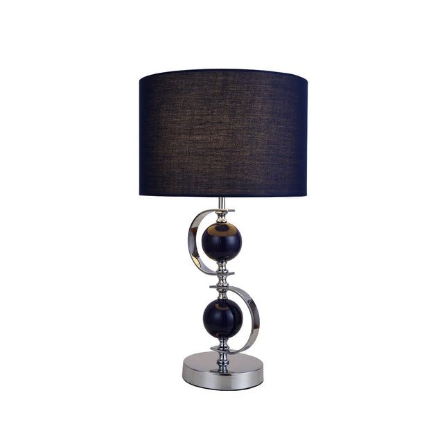 Rialto Table Lamp Navy White Modern Accent Light for Living Room.