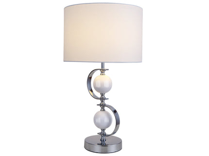 Rialto Table Lamp Navy White Modern Accent Light for Living Room.