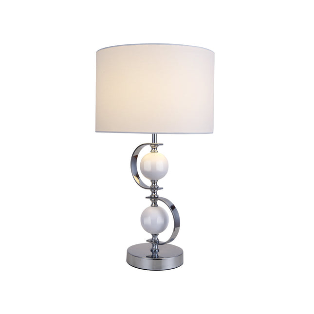 Rialto Table Lamp Navy White Modern Accent Light for Living Room.