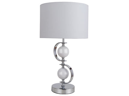 Rialto Table Lamp Navy White Modern Accent Light for Living Room.