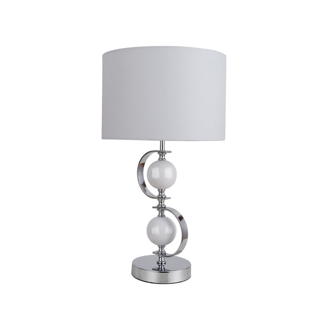 Rialto Table Lamp Navy White Modern Accent Light for Living Room.