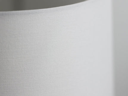 Evaine Table Lamp White Grey Vintage Style with Glass Stem.