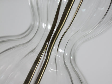 Evaine Table Lamp White Grey Vintage Style with Glass Stem.