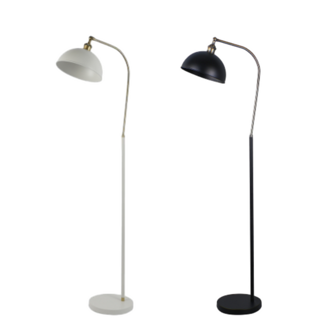Lenna Floor Lamp White Black Modern Indoor Lighting 150cm.
