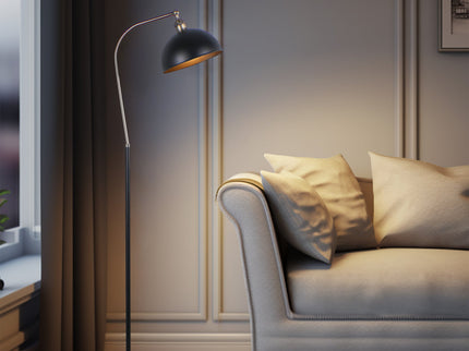 Lenna Floor Lamp White Black Modern Indoor Lighting 150cm.