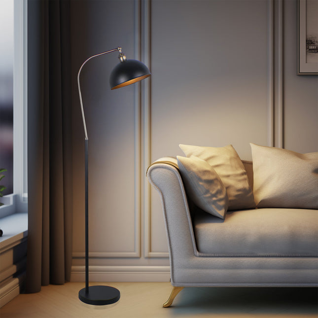 Lenna Floor Lamp White Black Modern Indoor Lighting 150cm.