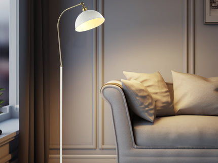 Lenna Floor Lamp White Black Modern Indoor Lighting 150cm.