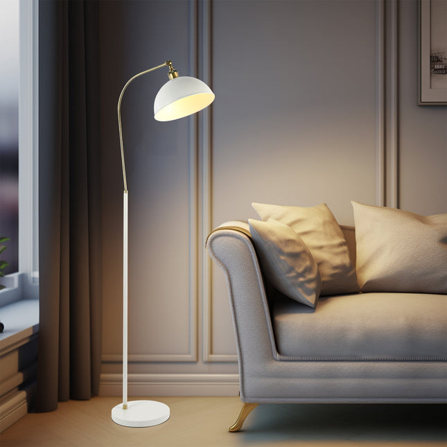 Lenna Floor Lamp White Black Modern Indoor Lighting 150cm.