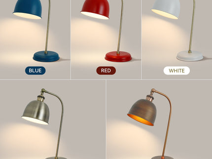 Lenna Table Lamp Copper White Red Blue Antique Brass Black Modern Indoor Light