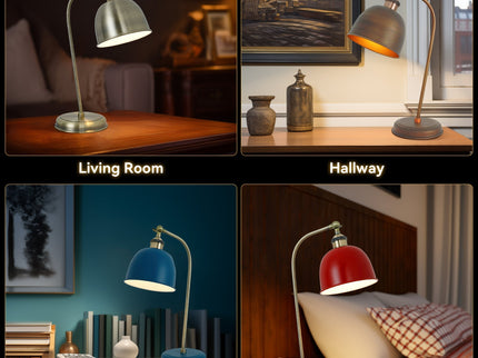 Lenna Table Lamp Copper White Red Blue Antique Brass Black Modern Indoor Light