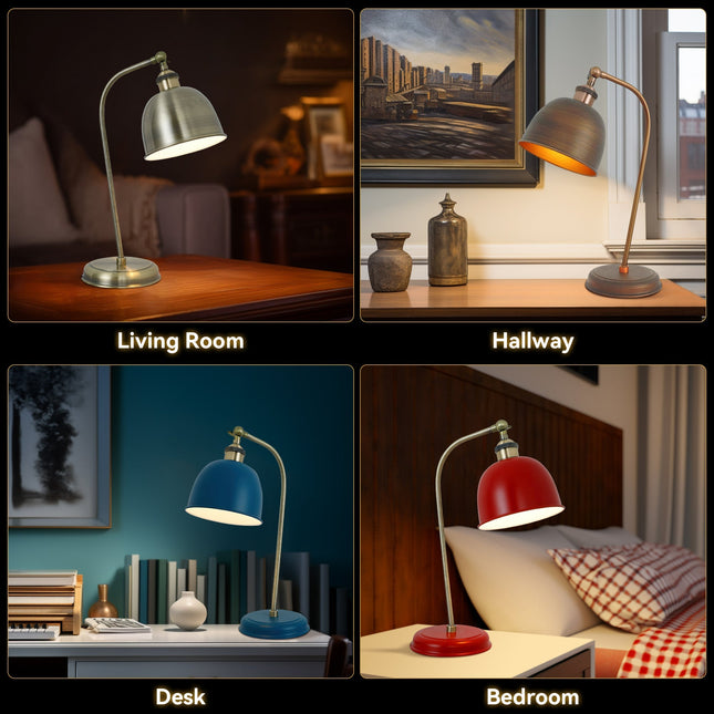 Lenna Table Lamp Copper White Red Blue Antique Brass Black Modern Indoor Light