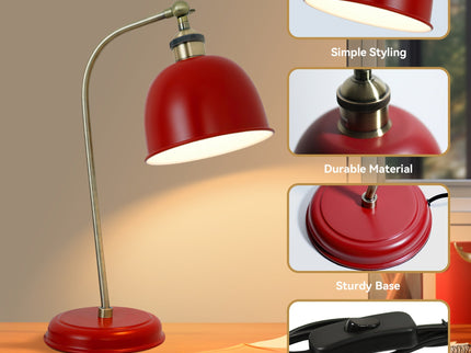 Lenna Table Lamp Copper White Red Blue Antique Brass Black Modern Indoor Light