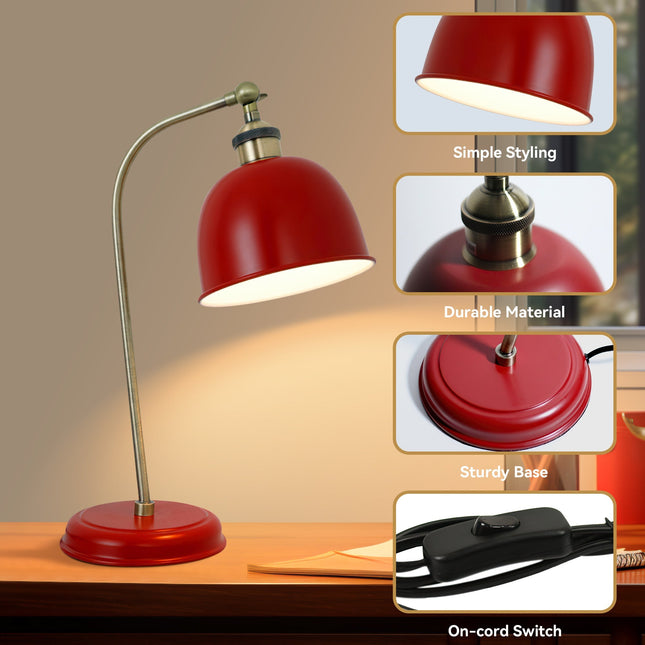 Lenna Table Lamp Copper White Red Blue Antique Brass Black Modern Indoor Light
