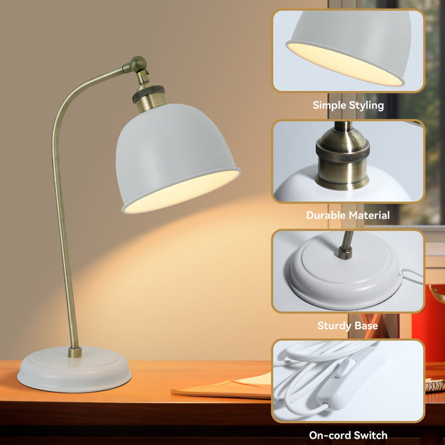Lenna Table Lamp Copper White Red Blue Antique Brass Black Modern Indoor Light.