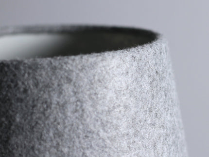Jerome Floor Lamp Modern Industrial Concrete and Fabric Light.