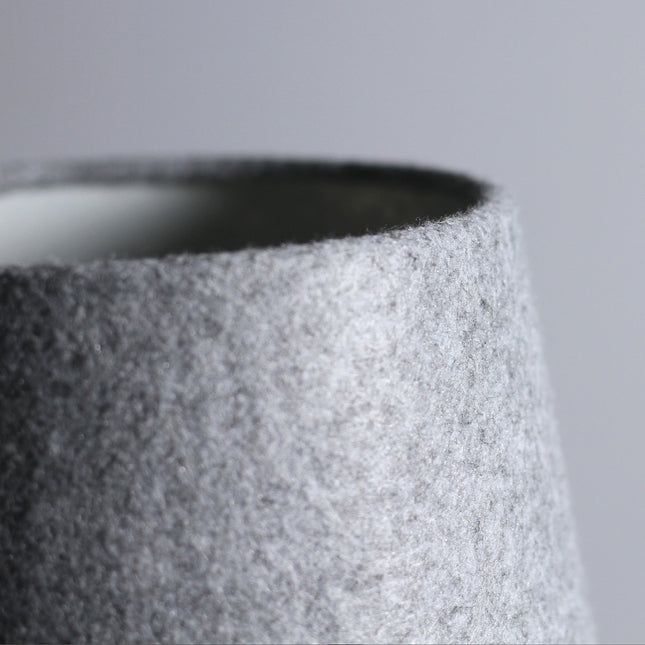 Jerome Floor Lamp Modern Industrial Concrete and Fabric Light.