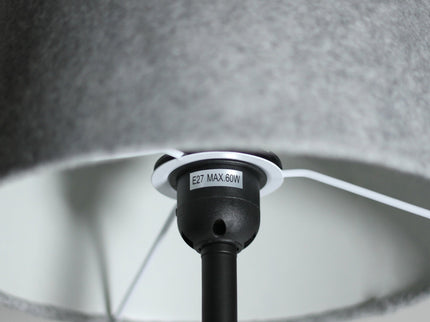 Jerome Floor Lamp Modern Industrial Concrete and Fabric Light.