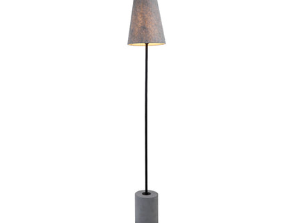 Jerome Floor Lamp Modern Industrial Concrete and Fabric Light.