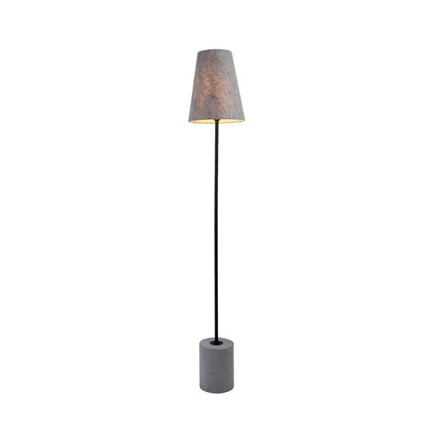 Jerome Floor Lamp Modern Industrial Concrete and Fabric Light.