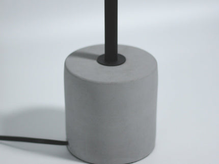 Jerome Table Lamp with Concrete Base and Fabric Shade for Modern Decor.