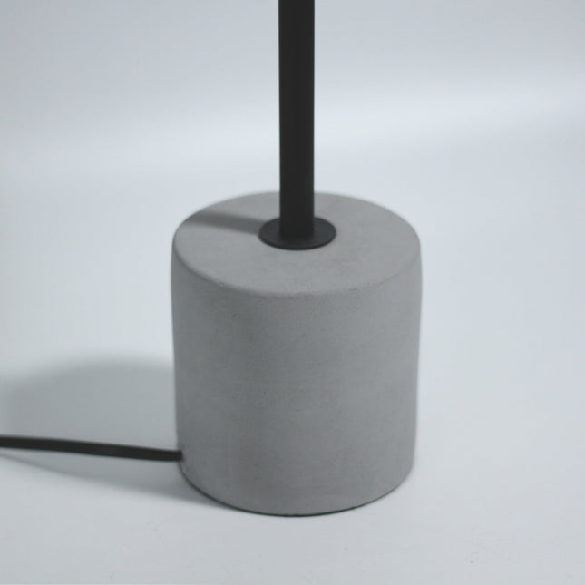 Jerome Table Lamp with Concrete Base and Fabric Shade for Modern Decor.