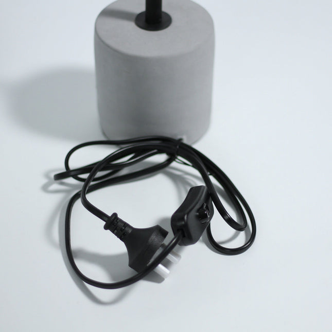 Jerome Table Lamp with Concrete Base and Fabric Shade for Modern Decor.