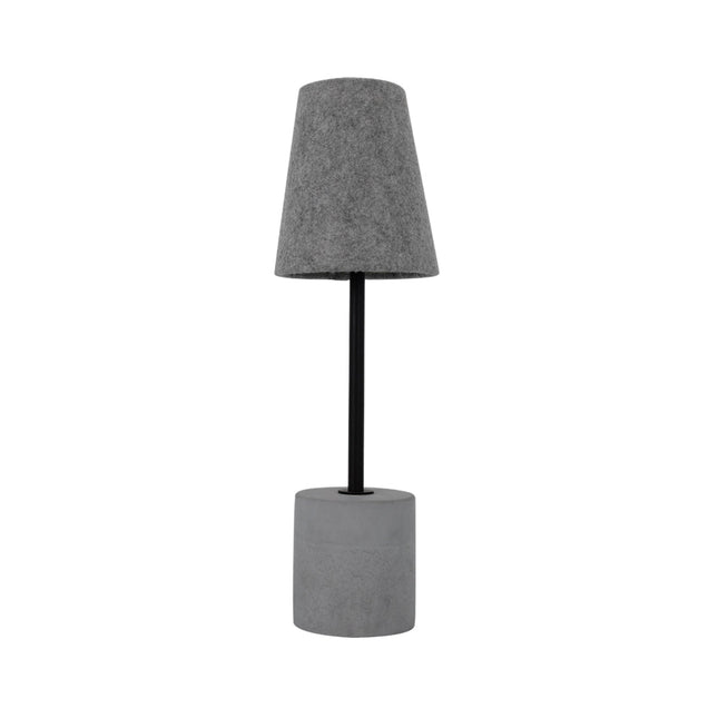 Jerome Table Lamp with Concrete Base and Fabric Shade for Modern Decor.