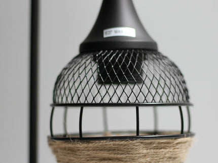 Kasanita Table Lamp with Natural Timber Base and Artistic Shade.