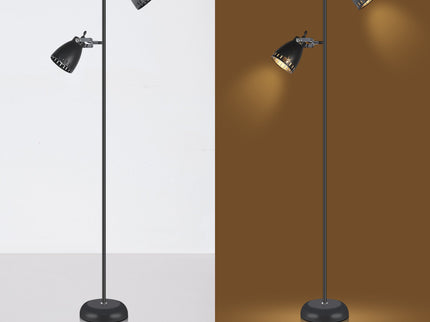 Audrey Floor Lamp Black White Modern Adjustable Standing Light.