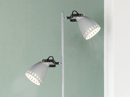 Audrey Floor Lamp Black White Modern Adjustable Standing Light.