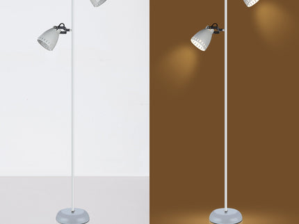 Audrey Floor Lamp Black White Modern Adjustable Standing Light.