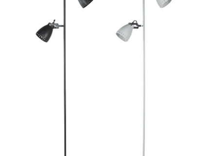 Audrey Floor Lamp Black White Modern Adjustable Standing Light.