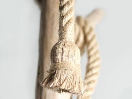 Lea Floor Lamp with Natural Timber and Black Metal Base.
