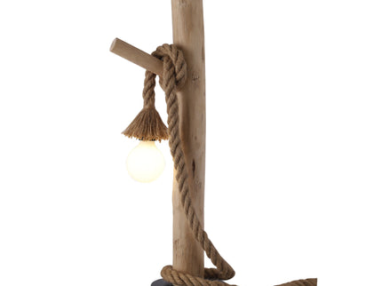 Lea Table Lamp Rustic Wooden Modern Desk Light Accent Lamp.