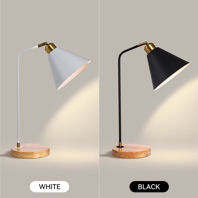 Aimee Table Lamp Black White Modern Desk and Bedside Light